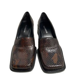 ENZO ANGIOLINI  Barrie Women’s Leather‎ Snakeskin Like Shoes Size 7M